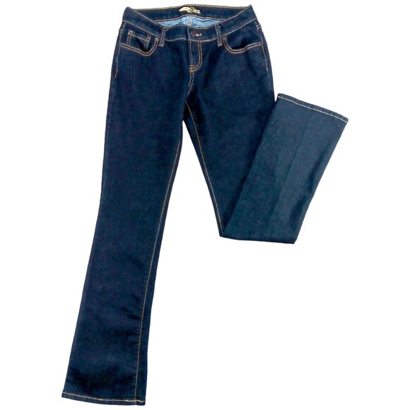 OLD NAVY-Diva-Women's Jeans- Dark Blue-SIZE 2-Low Rise-Soft-Flexible Stretch - Picture 3 of 11